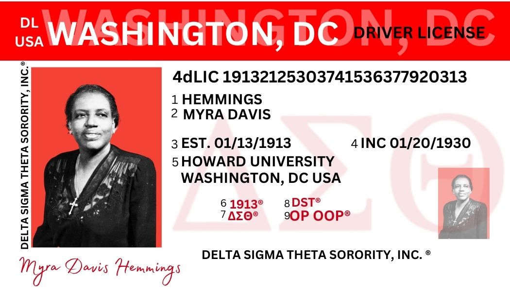 Delta Sigma Theta Sorority, Inc. DRIVER LICENSE T-SHIRT