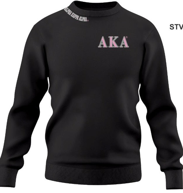 Alpha Kappa Alpha Sorority, Inc. CHENILLE BACK DESIGN (BLACK)