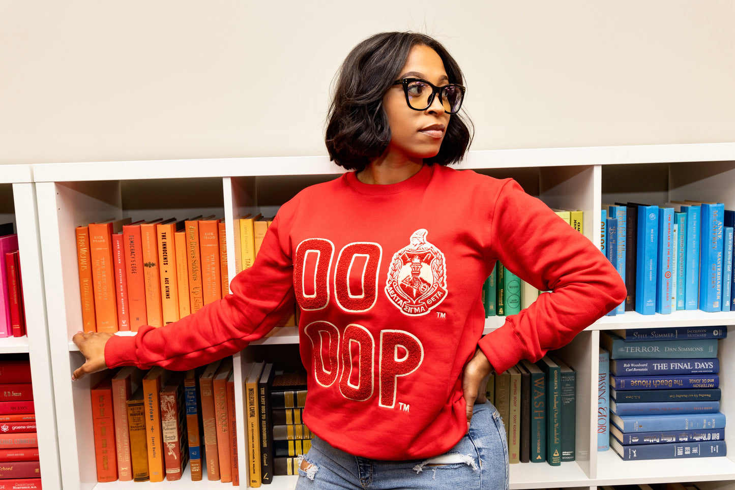 Delta Sigma Theta Sorority, Inc. OP OOP CHENILLE SWEATSHIRT (RED)