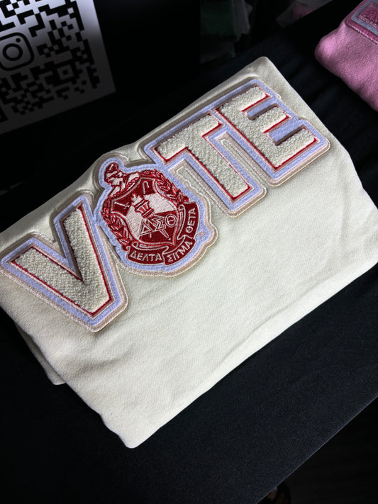 Delta Sigma Theta Sorority, Inc. VOTE Sweatshirt (cream)